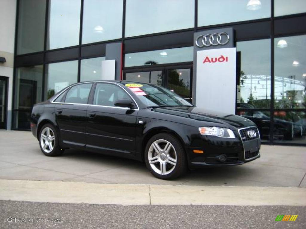 2008 A4 2.0T quattro Sedan - Brilliant Black / Black photo #1