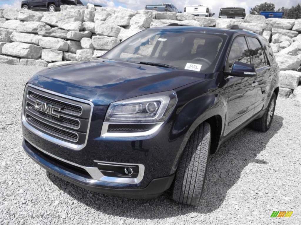 2015 Acadia SLT AWD - Dark Sapphire Blue Metallic / Ebony photo #2