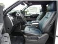 2014 Ford F150 Limited Marina Blue Leather Interior Interior Photo