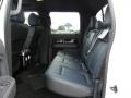 2014 Ford F150 Limited Marina Blue Leather Interior Rear Seat Photo