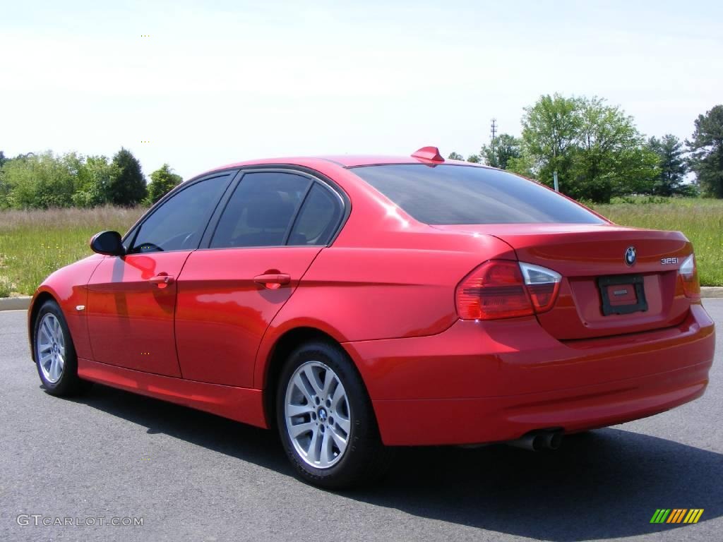 2006 3 Series 325i Sedan - Electric Red / Black photo #4