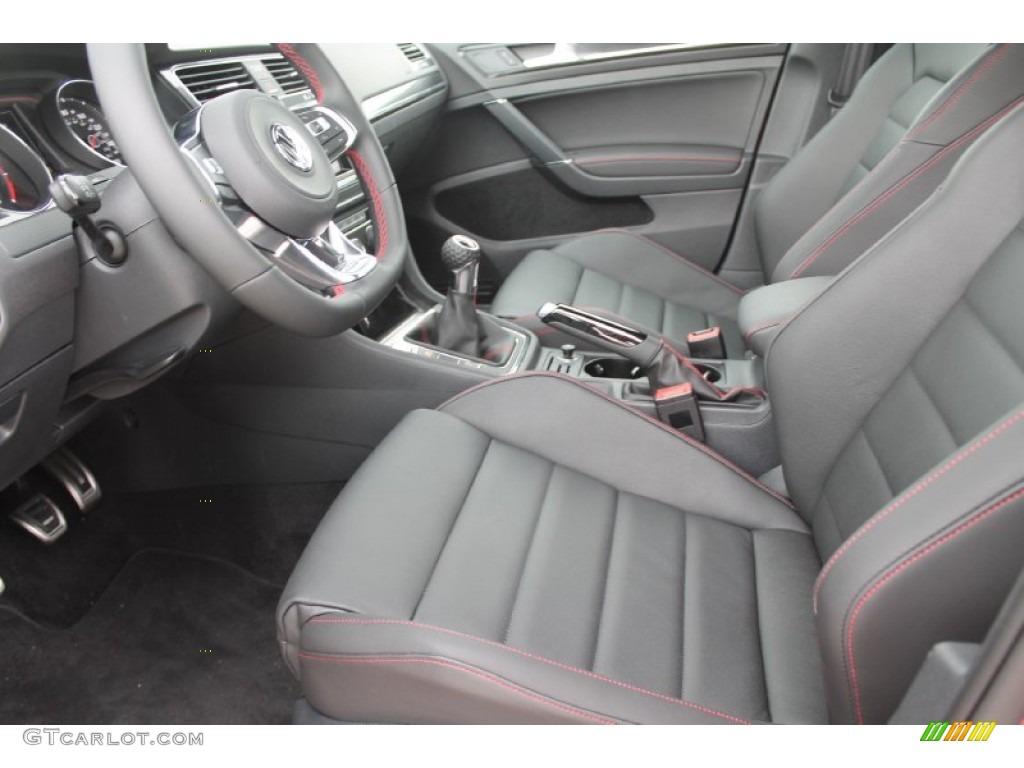 Titan Black Leather Interior 2015 Volkswagen Golf GTI 4-Door 2.0T SE Photo #95462108