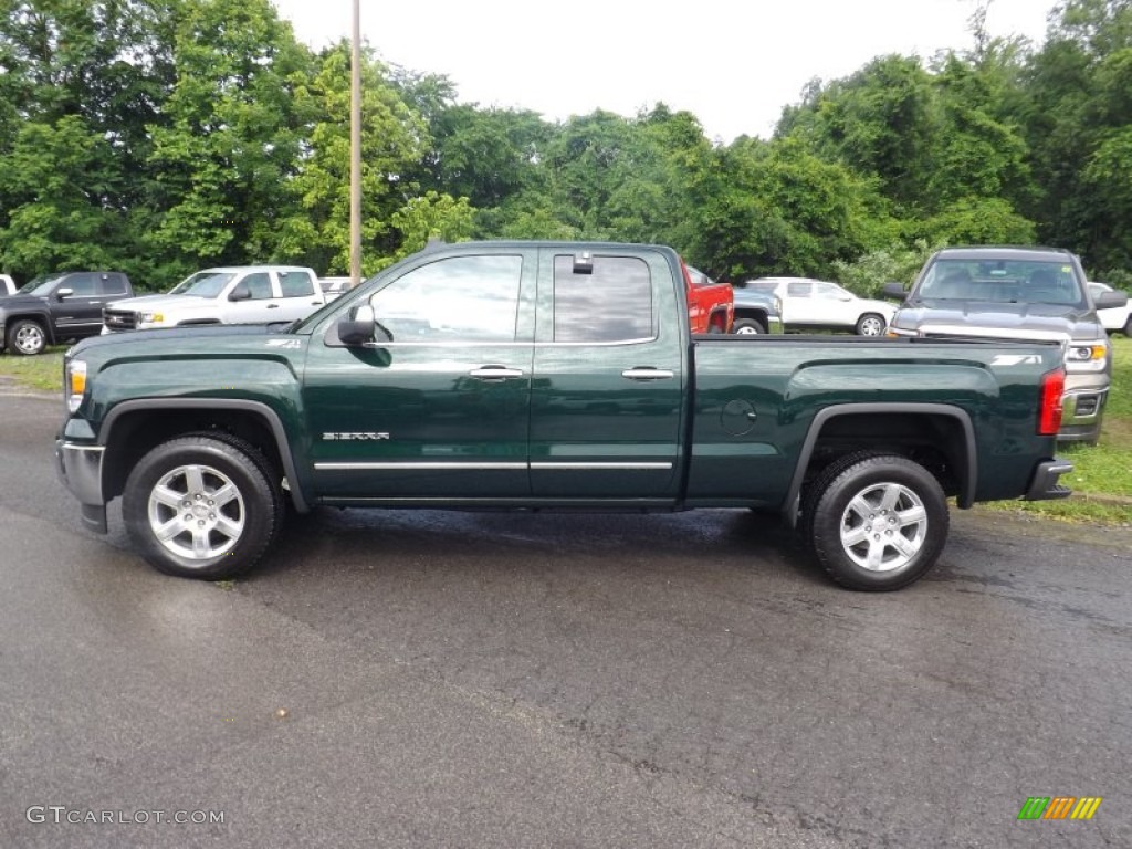 Emerald Green Metallic 2014 GMC Sierra 1500 SLT Double Cab 4x4 Exterior Photo #95462798
