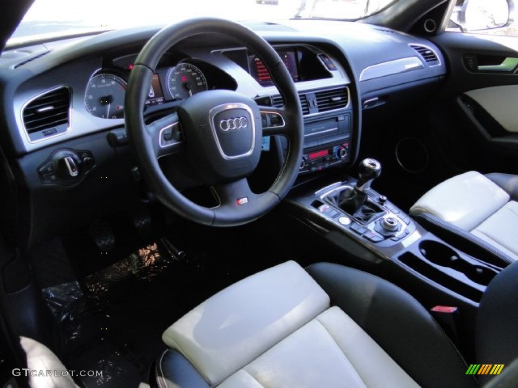 Black/Silver Interior 2010 Audi S4 3.0 quattro Sedan Photo #95463527