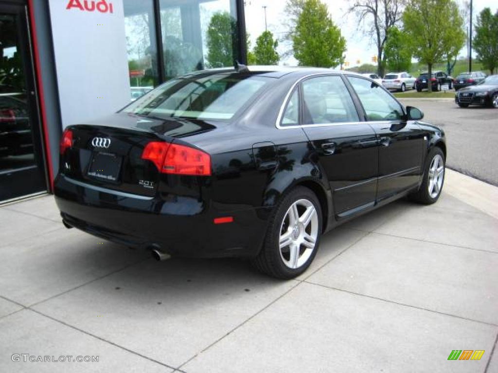 2008 A4 2.0T quattro S-Line Sedan - Brilliant Black / Beige photo #6