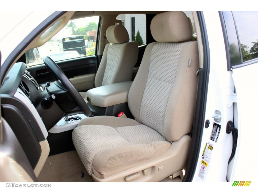 2008 Tundra SR5 Double Cab 4x4 - Super White / Beige photo #12