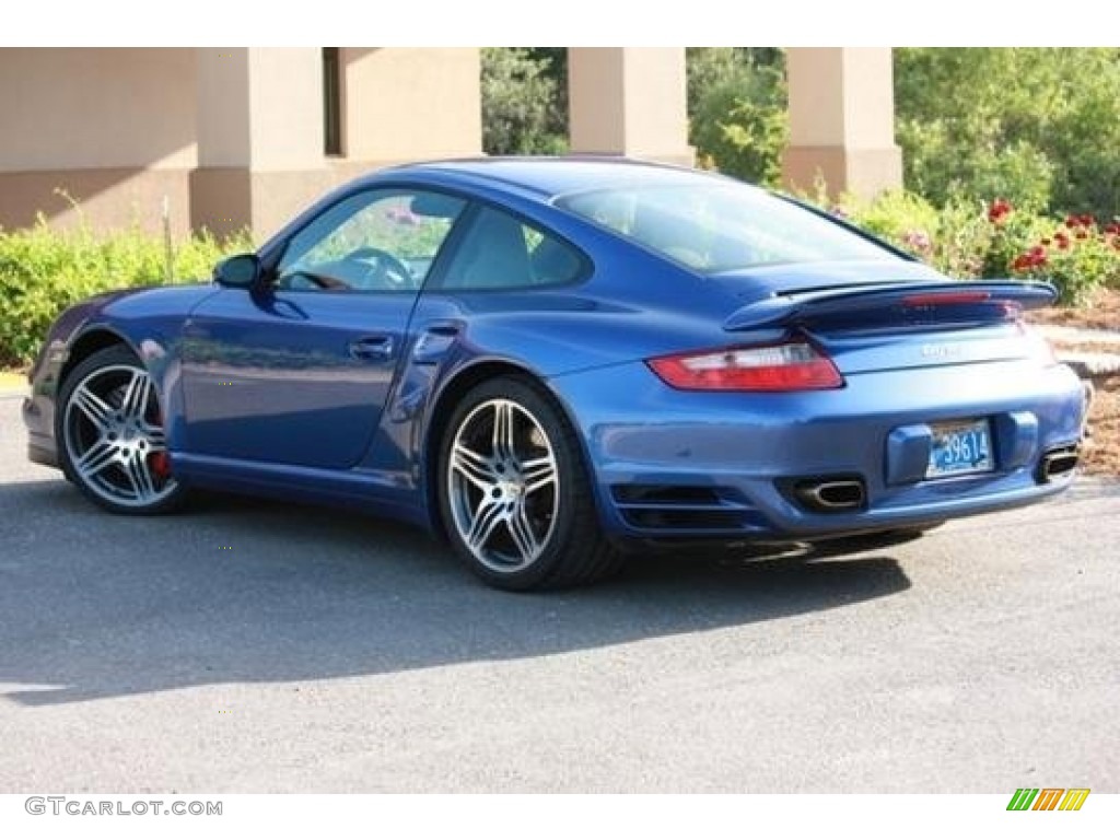 2007 911 Turbo Coupe - Cobalt Blue Metallic / Black photo #4