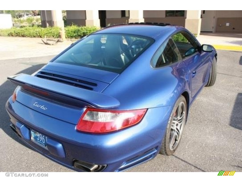 2007 911 Turbo Coupe - Cobalt Blue Metallic / Black photo #10