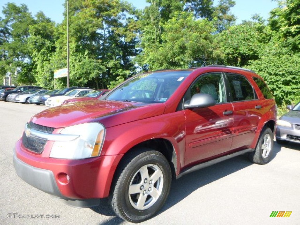 2005 Equinox LS AWD - Salsa Red Metallic / Light Gray photo #1