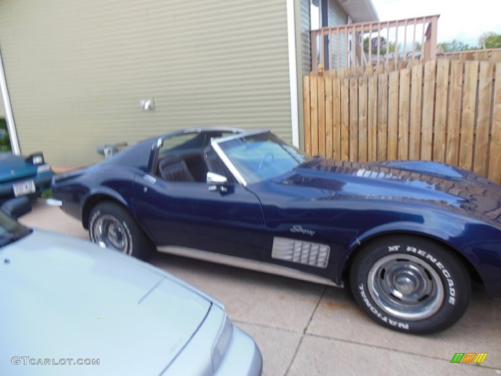 1970 Corvette Stingray Sport Coupe - Bridgehampton Blue / Brown photo #2