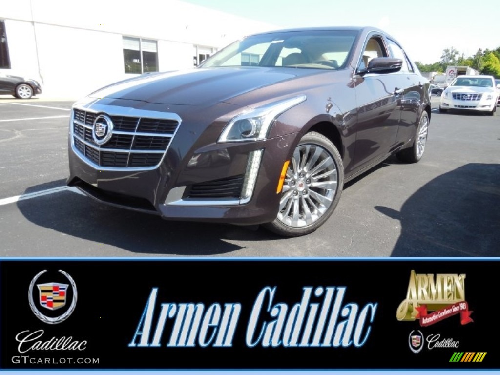 2014 CTS Luxury Sedan AWD - Majestic Plum Metallic / Light Cashmere/Medium Cashmere photo #1