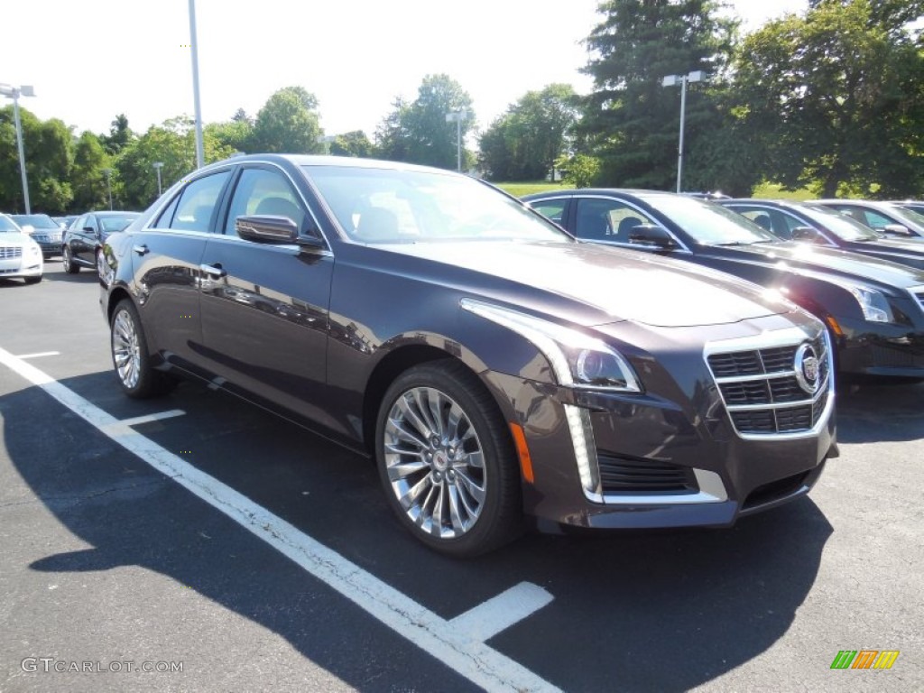 2014 CTS Luxury Sedan AWD - Majestic Plum Metallic / Light Cashmere/Medium Cashmere photo #3