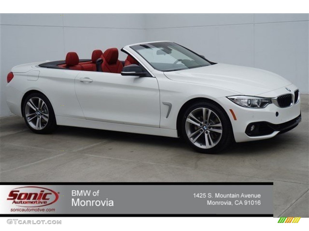 2014 4 Series 428i Convertible - Alpine White / Coral Red photo #1