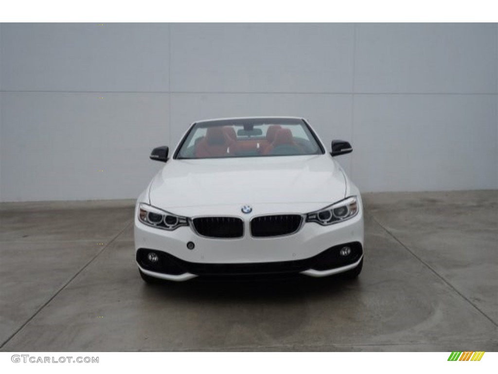 2014 4 Series 428i Convertible - Alpine White / Coral Red photo #3