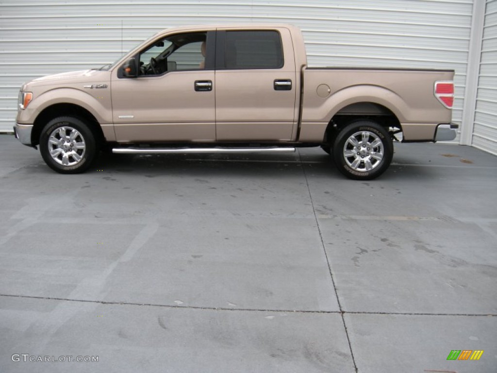 2011 F150 XLT SuperCrew - Pale Adobe Metallic / Pale Adobe photo #6