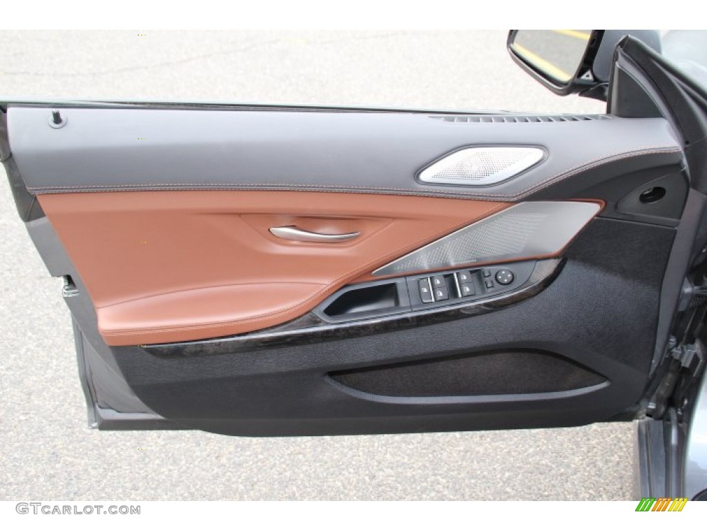 2014 BMW 6 Series 640i Gran Coupe Cinnamon Brown Door Panel Photo #95478041