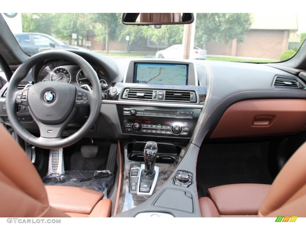 2014 BMW 6 Series 640i Gran Coupe Cinnamon Brown Dashboard Photo #95478182