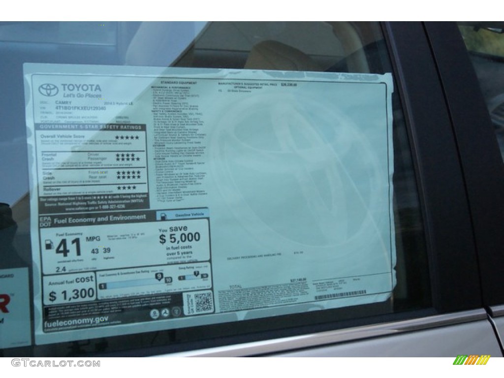 2014 Camry Hybrid LE - Champagne Mica / Ivory photo #10