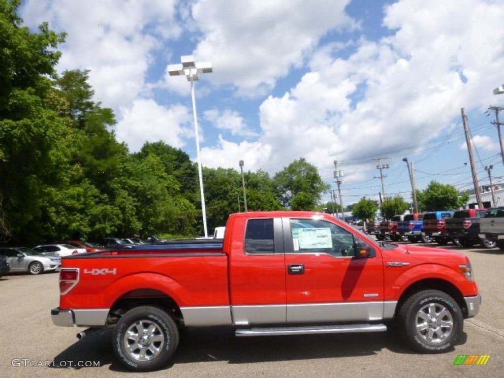 2014 F150 XLT SuperCab 4x4 - Race Red / Steel Grey photo #1