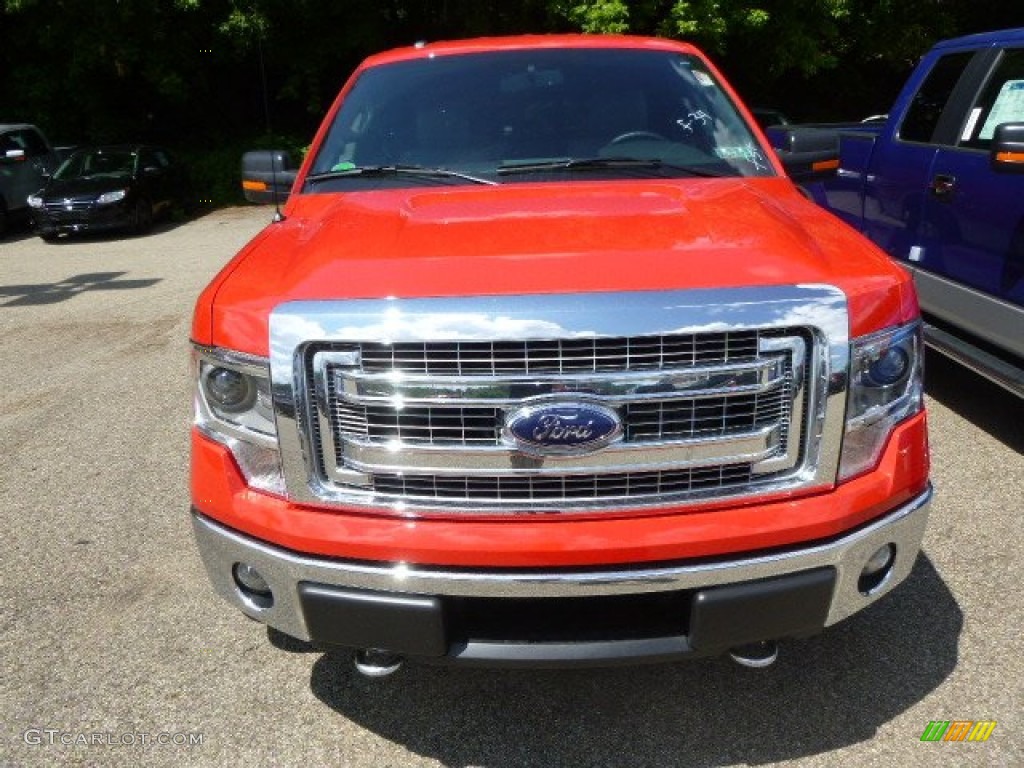 2014 F150 XLT SuperCab 4x4 - Race Red / Steel Grey photo #3