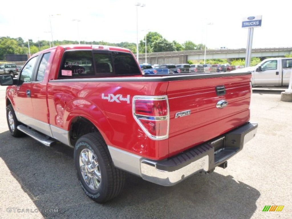 2014 F150 XLT SuperCab 4x4 - Race Red / Steel Grey photo #5