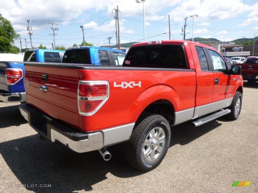 2014 F150 XLT SuperCab 4x4 - Race Red / Steel Grey photo #7