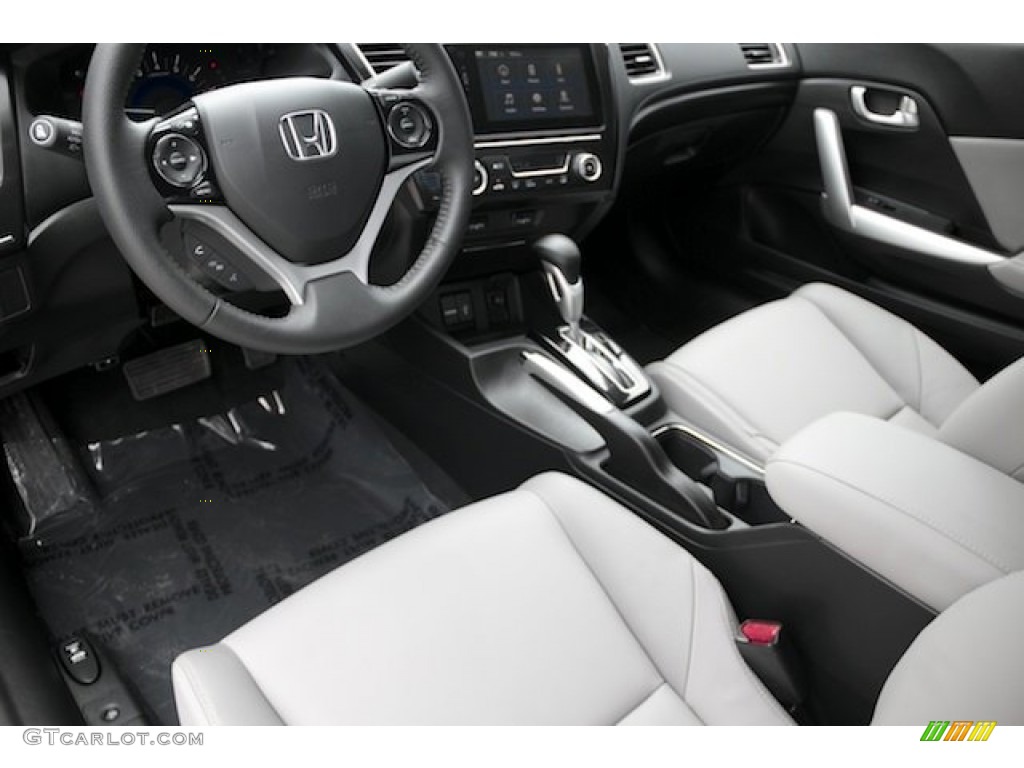 Gray Interior 2014 Honda Civic EX-L Coupe Photo #95479448
