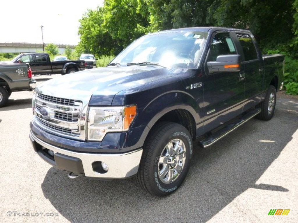 2014 F150 XLT SuperCrew 4x4 - Blue Jeans / Steel Grey photo #4