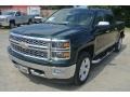 2014 Rainforest Green Metallic Chevrolet Silverado 1500 LTZ Crew Cab 4x4  photo #2