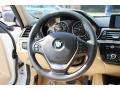 Venetian Beige 2014 BMW 3 Series 328i xDrive Sedan Steering Wheel
