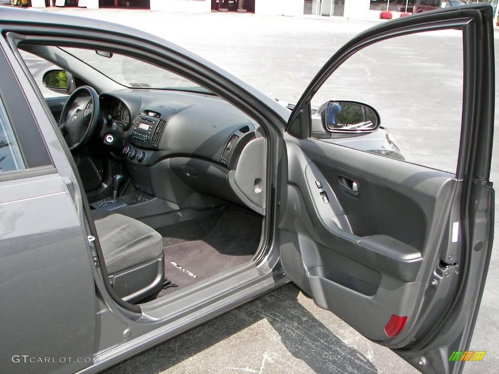 2008 Elantra SE Sedan - Carbon Gray Metallic / Gray photo #18
