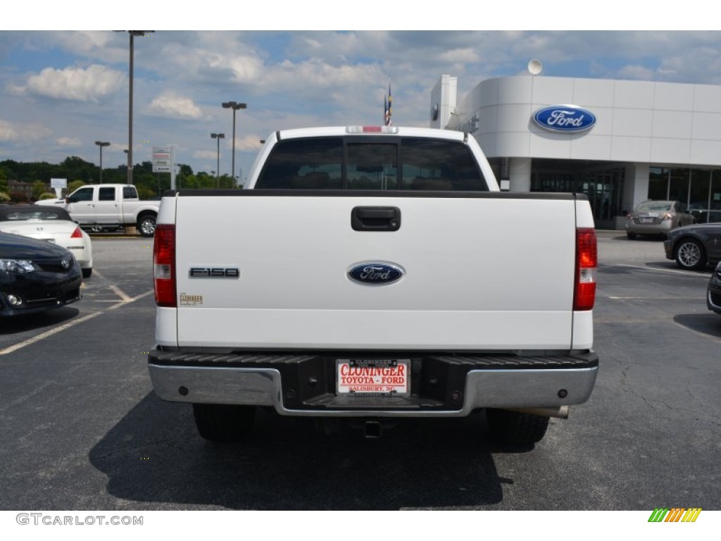 2006 F150 XLT SuperCrew 4x4 - Oxford White / Tan photo #5