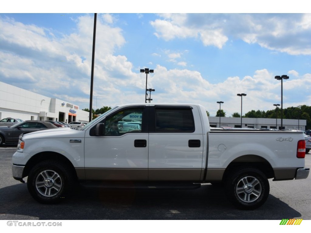 2006 F150 XLT SuperCrew 4x4 - Oxford White / Tan photo #6