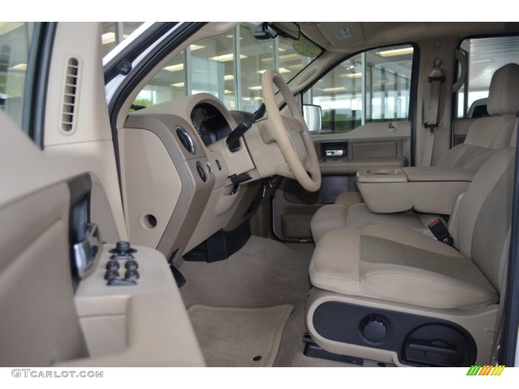 2006 F150 XLT SuperCrew 4x4 - Oxford White / Tan photo #9