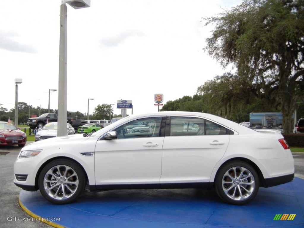 2015 Taurus Limited - White Platinum Metallic / Dune photo #2