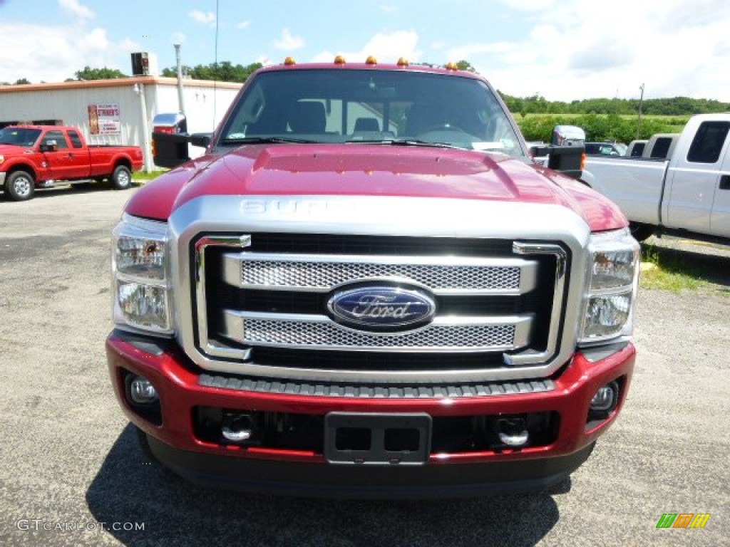 2015 F250 Super Duty Platinum Crew Cab 4x4 - Ruby Red / Platinum Black photo #3