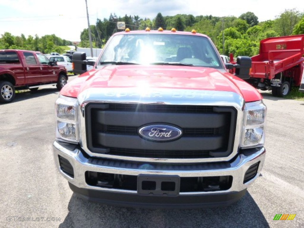 2015 F250 Super Duty XL Super Cab 4x4 - Vermillion Red / Steel photo #3