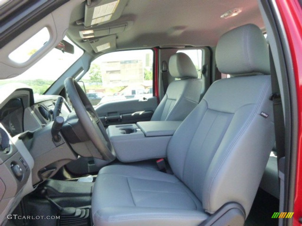 2015 F250 Super Duty XL Super Cab 4x4 - Vermillion Red / Steel photo #10
