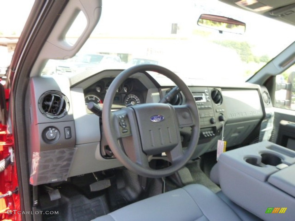 2015 F250 Super Duty XL Super Cab 4x4 - Vermillion Red / Steel photo #13