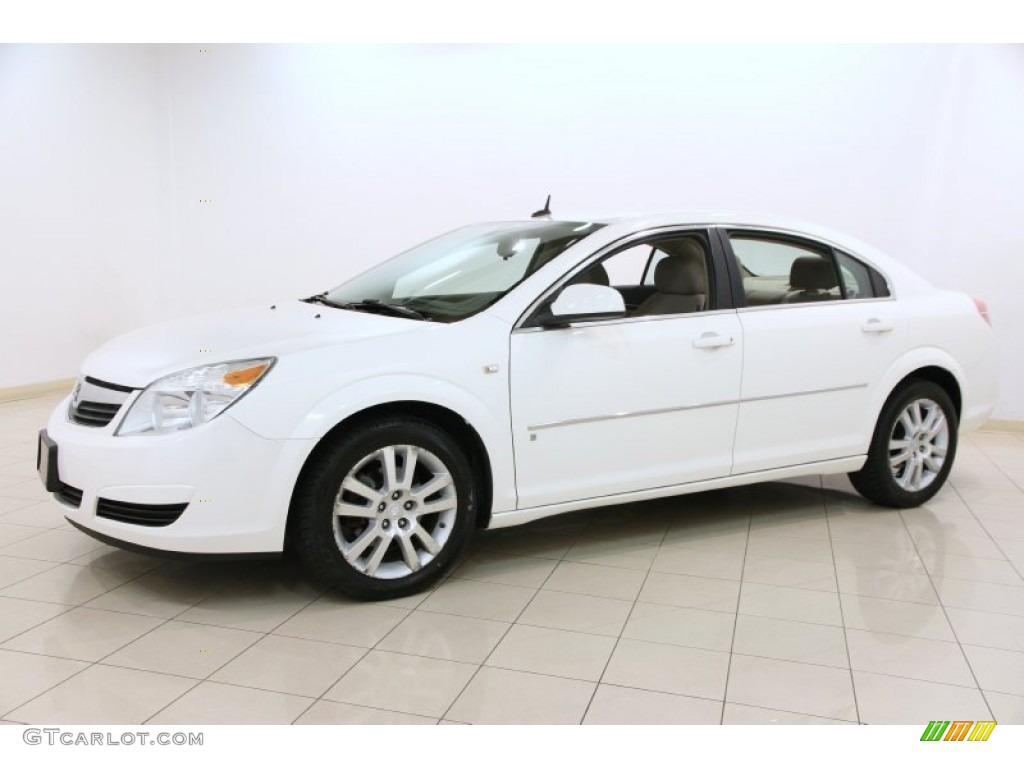 Cream White 2007 Saturn Aura XE Exterior Photo #95492156
