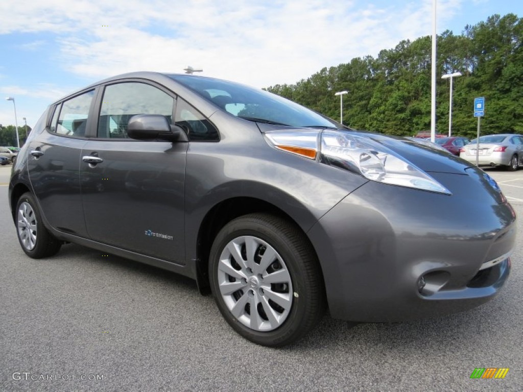 Gun Metallic 2015 Nissan LEAF S Exterior Photo #95495078