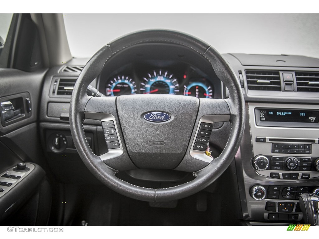 2010 Ford Fusion SEL V6 Charcoal Black Steering Wheel Photo #95496737