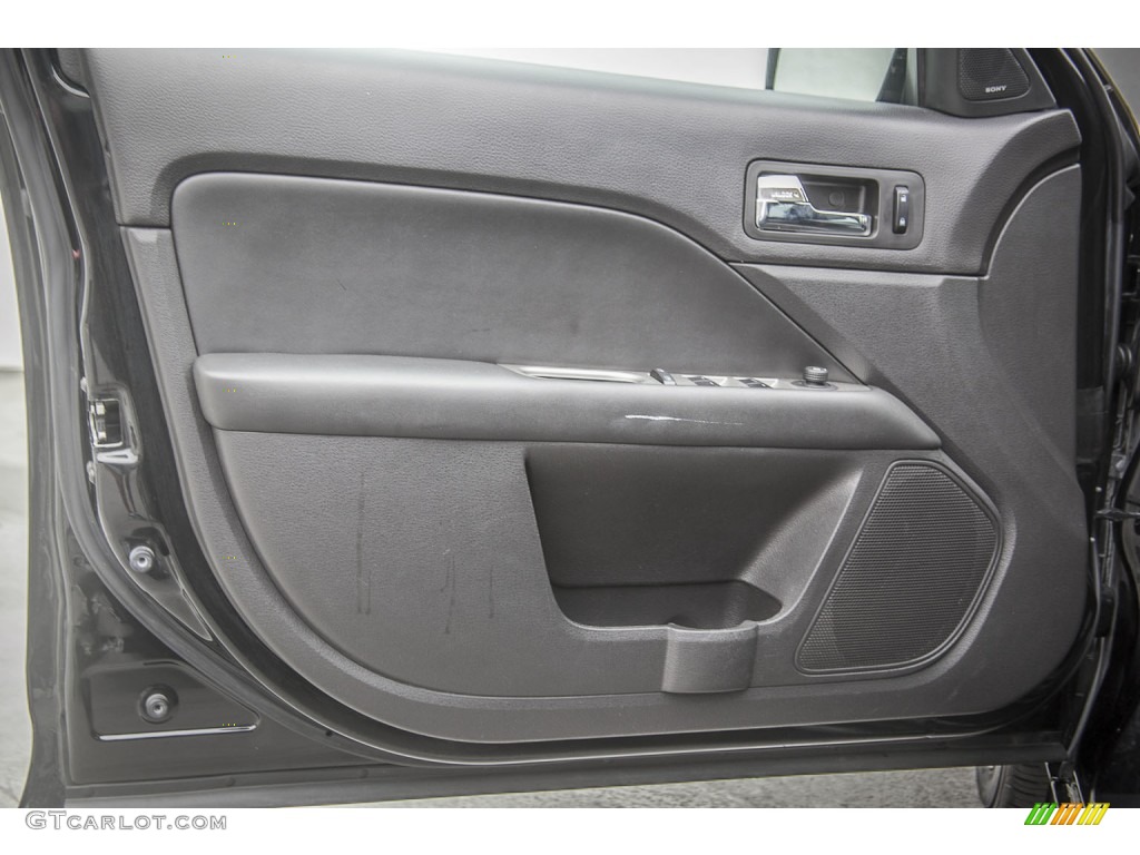 2010 Ford Fusion SEL V6 Charcoal Black Door Panel Photo #95496896