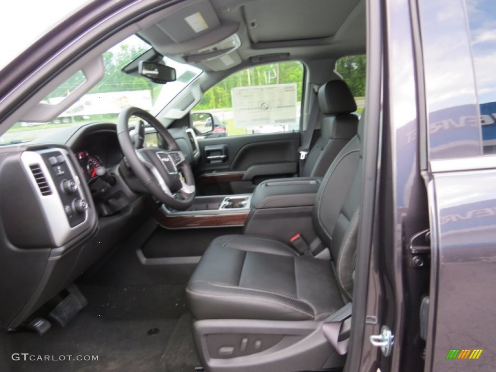 Jet Black Interior 2015 GMC Sierra 2500HD SLT Crew Cab 4x4 Photo #95497670