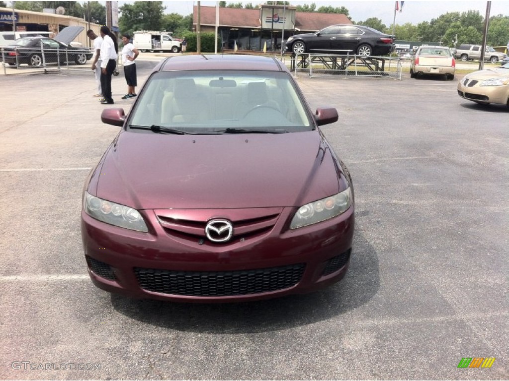 2008 MAZDA6 i Sport Sedan - Dark Cherry Mica / Beige photo #1