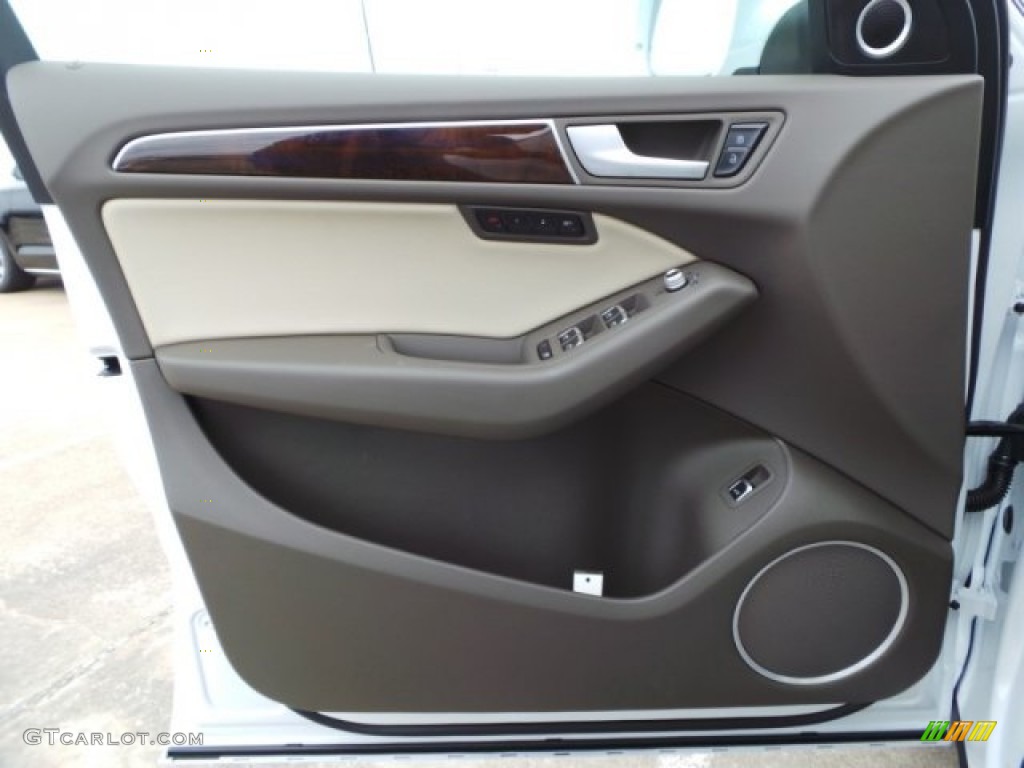 2015 Audi Q5 3.0 TFSI Premium Plus quattro Pistachio Beige Door Panel Photo #95501354