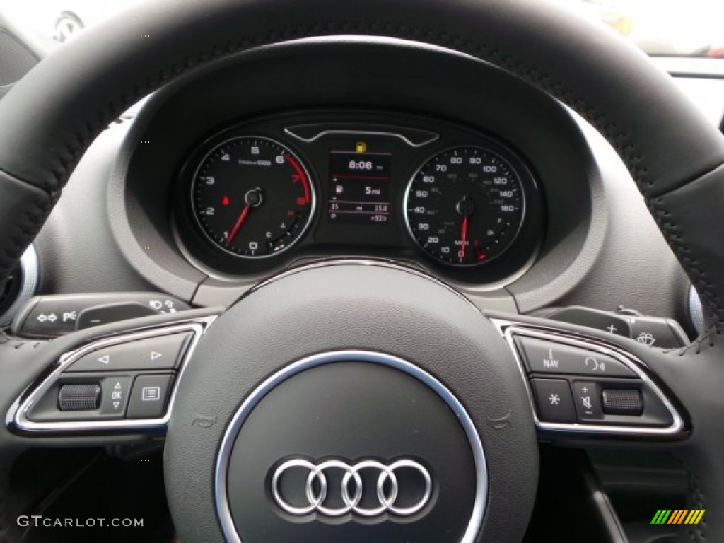 2015 Audi A3 2.0 Prestige quattro Black Steering Wheel Photo #95502296