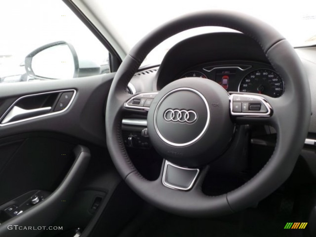 2015 Audi A3 1.8 Premium Plus Black Steering Wheel Photo #95503130