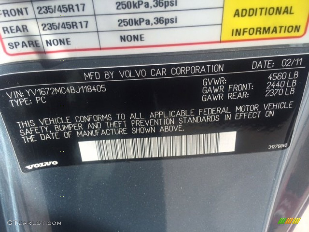 2011 C70 T5 - Celestial Blue Metallic / Soverign Hide Calcite Leather/Off Black photo #15