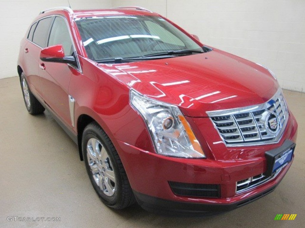 2014 SRX Luxury AWD - Crystal Red Tintcoat / Shale/Brownstone photo #1